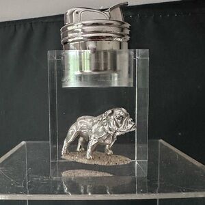 Vintage 1950’s Evans Clearfloat tabletop Art Deco Bulldog Never Used Rare